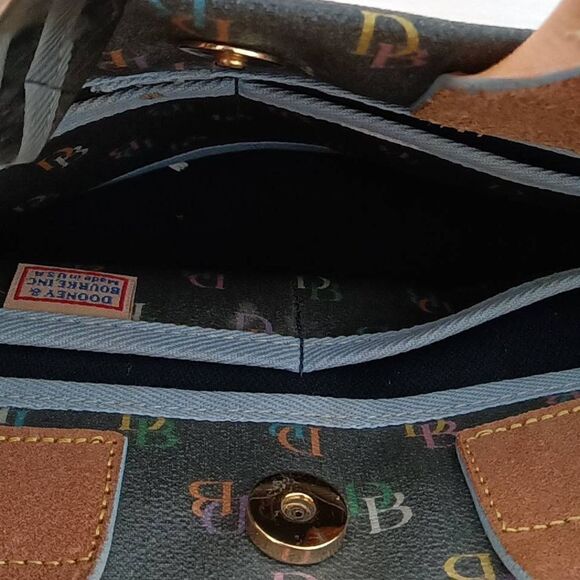 Dooney Bourke Women's Signature DB's Canvas Mini Satchel Bag Brown - Picture 5 of 7